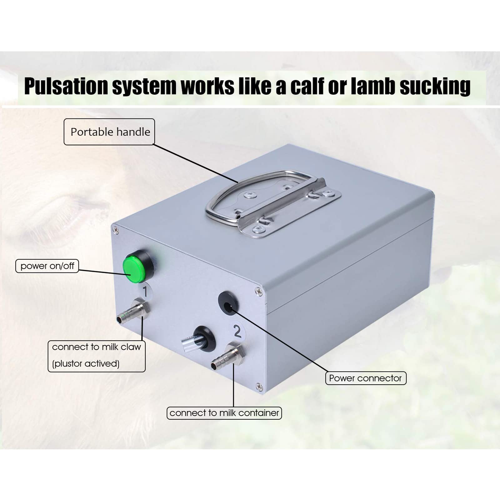 畜産用搾乳機器　ミルカーモーター&真空ポンプ Amazon.co.jp: 電気脈動搾乳機、牛用の農場搾乳用品用の14LV真空ポンプ